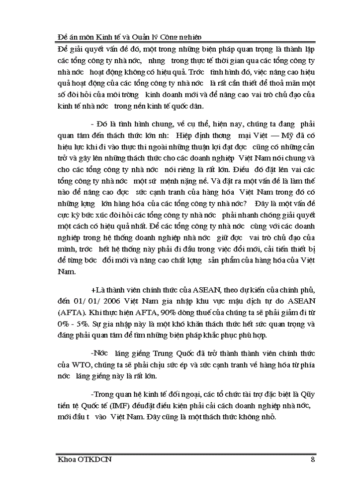 image for page Đánh giá hiệu quả hoạt động của cáC tổng Công ty nhà nước trong Công nghiệp thời gian qua