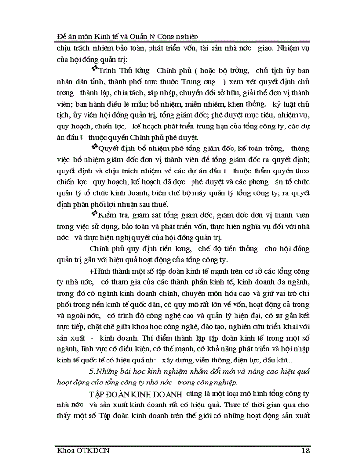 image for page Đánh giá hiệu quả hoạt động của cáC tổng Công ty nhà nước trong Công nghiệp thời gian qua