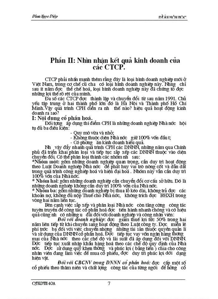 image for page Đánh giá hiệu quả Kinh doanh ở các Doanh nghiệp Nhà Nước sau khi chuyển thành các Công ty Cổ phần