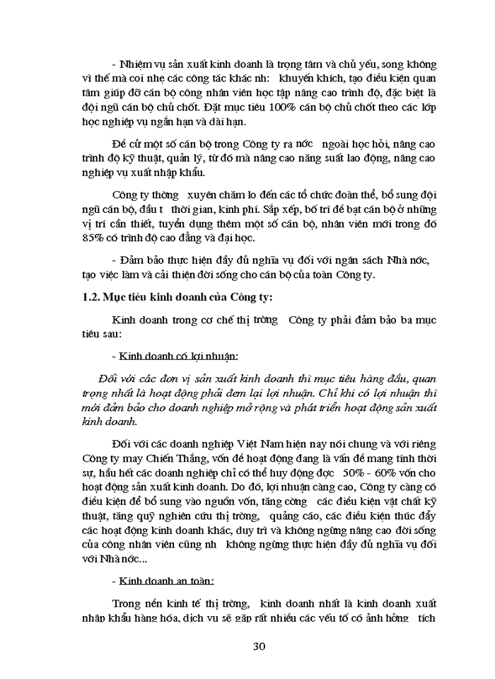 image for page Giải pháp thúc đẩy hoạt động Kinh doanh Xuất nhập khẩu của Công ty may Chiến Thắng