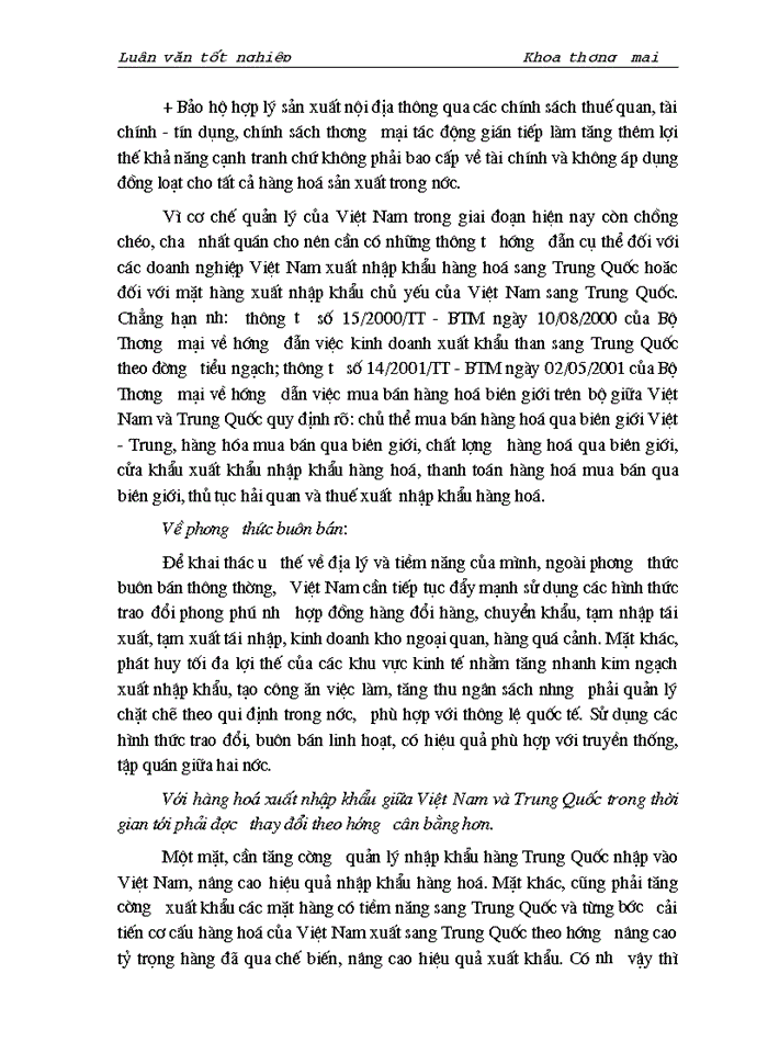 image for page THS Một số chính sách và Giải pháp chủ yếu nhằm đẩy mạnh hoạt động Xuất nhập khẩu của Việt Nam và Trung Quốc