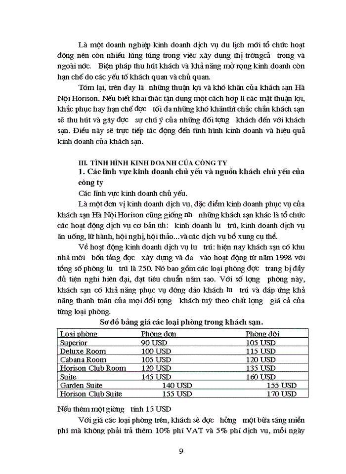 image for page Nội dung nghiệp vụ phục vụ buồng tại khách sạn Hà Nội HORISON