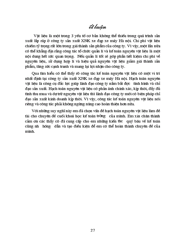 image for page Hạch toán Nguyên vật liệu ở Công ty sản xuất- Xuất nhập khẩu xe đạp xe máy Hà Nội