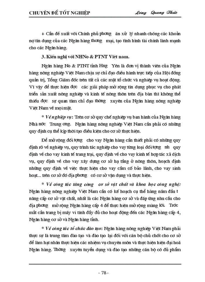 image for page Giải pháp nâng cao chất lượng tín dụng tại Ngân hàng Nông nghiệp và Phát triển Nông thôn tỉnh Hưng Yên