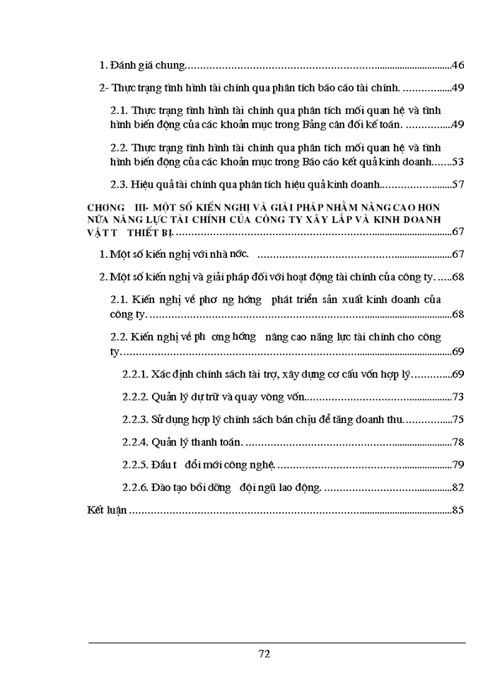image for page Phân tích tài chính và các Giải pháp nhằm tăng cường năng lực tài chính tại Công ty Công ty Xây lắp và Kinh doanhVật Tư Thiết Bị
