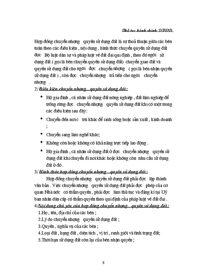 image for page Thủ tục hành chính liên quan đến vấn đề chuyển nhượng quyền sử dụng đất