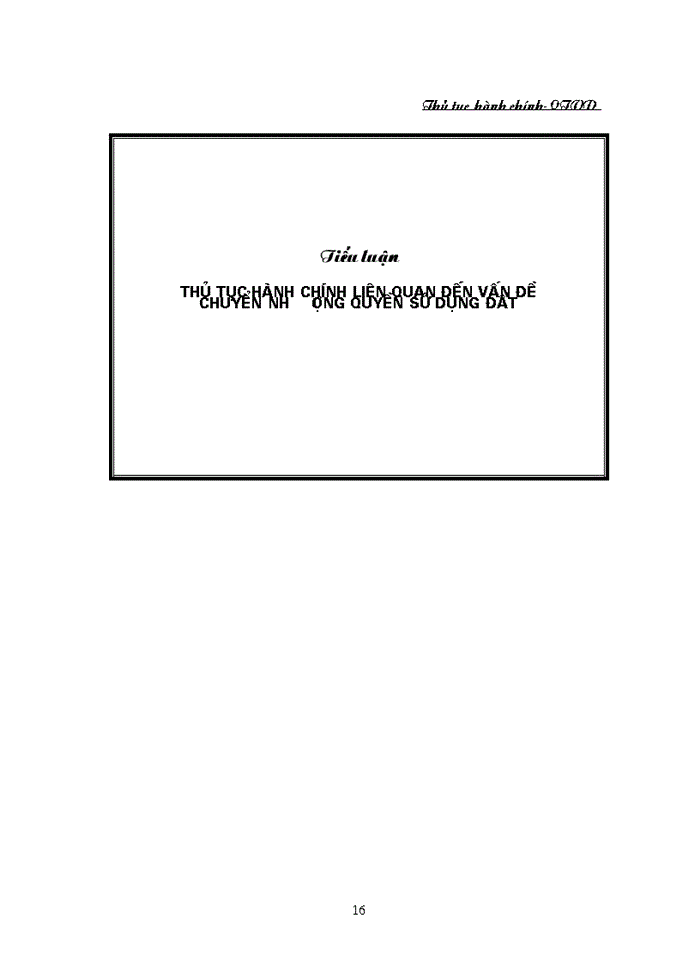 image for page Thủ tục hành chính liên quan đến vấn đề chuyển nhượng quyền sử dụng đất