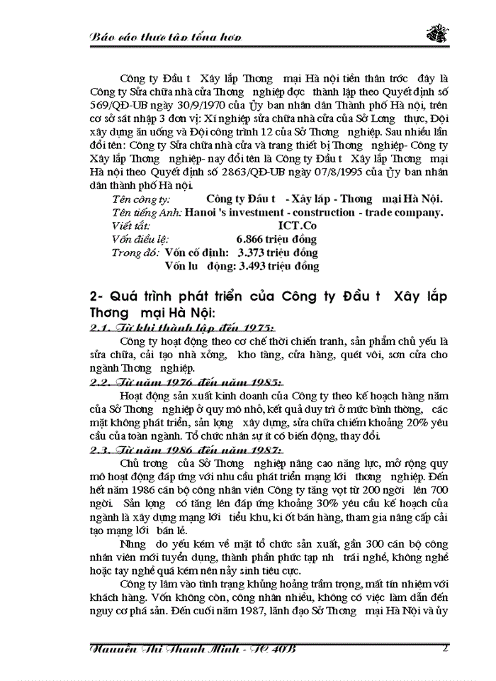 image for page Báo cáo tại Công ty Đầu tư Xây lắp Thương mại Hà Nội