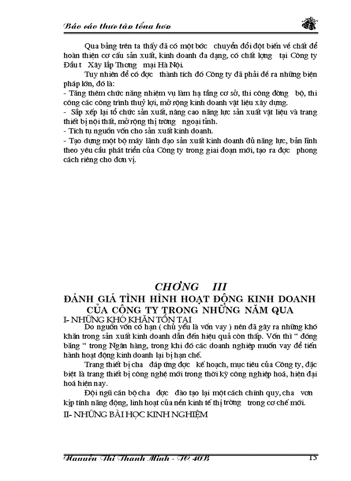 image for page Báo cáo tại Công ty Đầu tư Xây lắp Thương mại Hà Nội