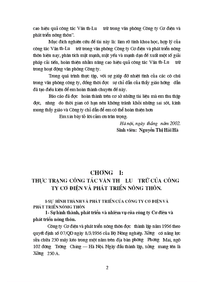 image for page Báo cáo tại Công ty Cơ Điện và Phát triển Nông thôn