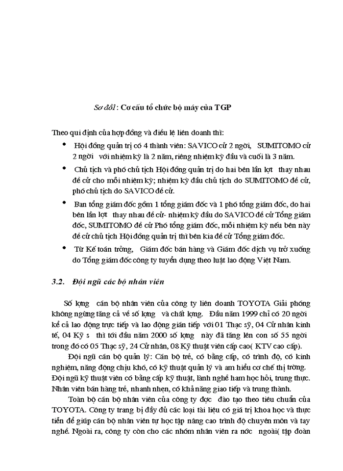 image for page Bàn về một vài Giải pháp nhằm mở rộng thị trường tiêu thụ xe Ô tô ở Công ty liên doanh TOYOTA Giải phóng
