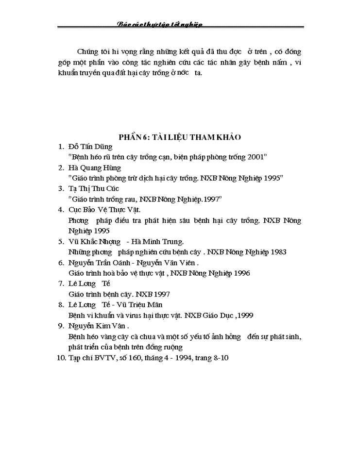 image for page Điều tra tình hình phát sinh phát triển và mức độ gây hại của bệnh héo rũ trên cây cà chua khoai tây vụ Đông Xuân vùng Đông Anh - Hà Nội