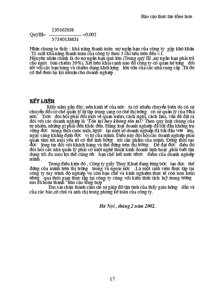 image for page Báo cáo tại Công ty giầy Thụy Khuê