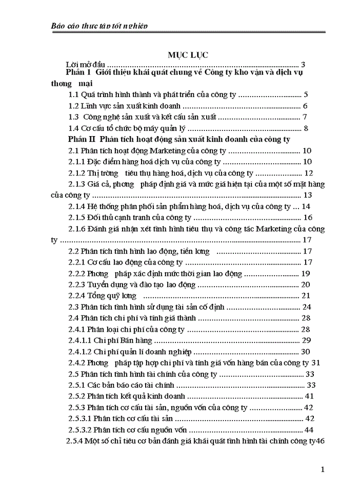 image for page Phân tích hoạt động Sản xuất Kinh doanh của Công ty kho vận và dịch vụ Thương mại