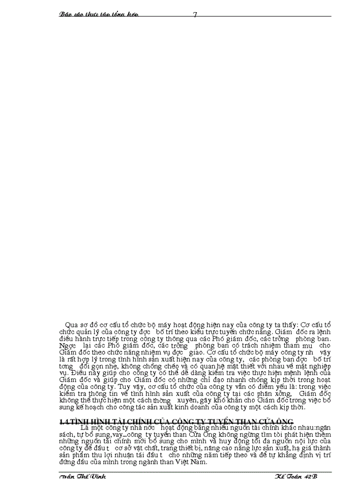 image for page Báo cáo tại Công ty tuyển than Cửa Ông