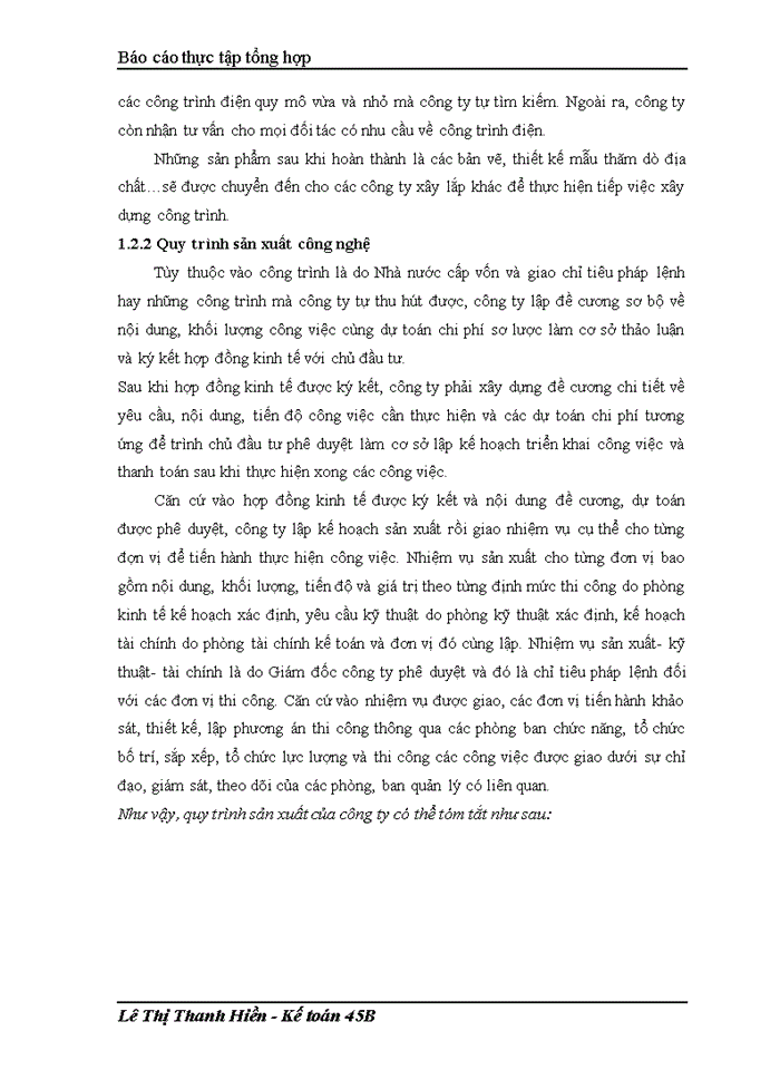 image for page Báo cáo tại Công ty tư vấn Xây dựng Điện I