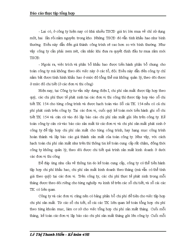 image for page Báo cáo tại Công ty tư vấn Xây dựng Điện I