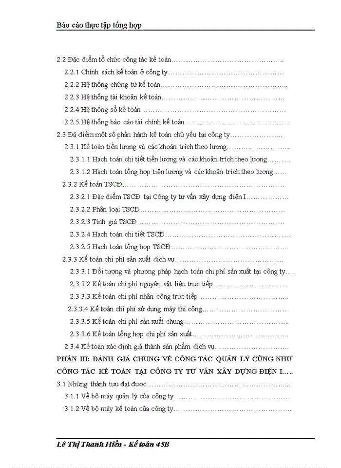 image for page Báo cáo tại Công ty tư vấn Xây dựng Điện I