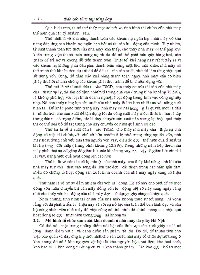 image for page Về Báo cáo tổng hợp tại nhà máy da giầy Xuất khẩu Hà Nội