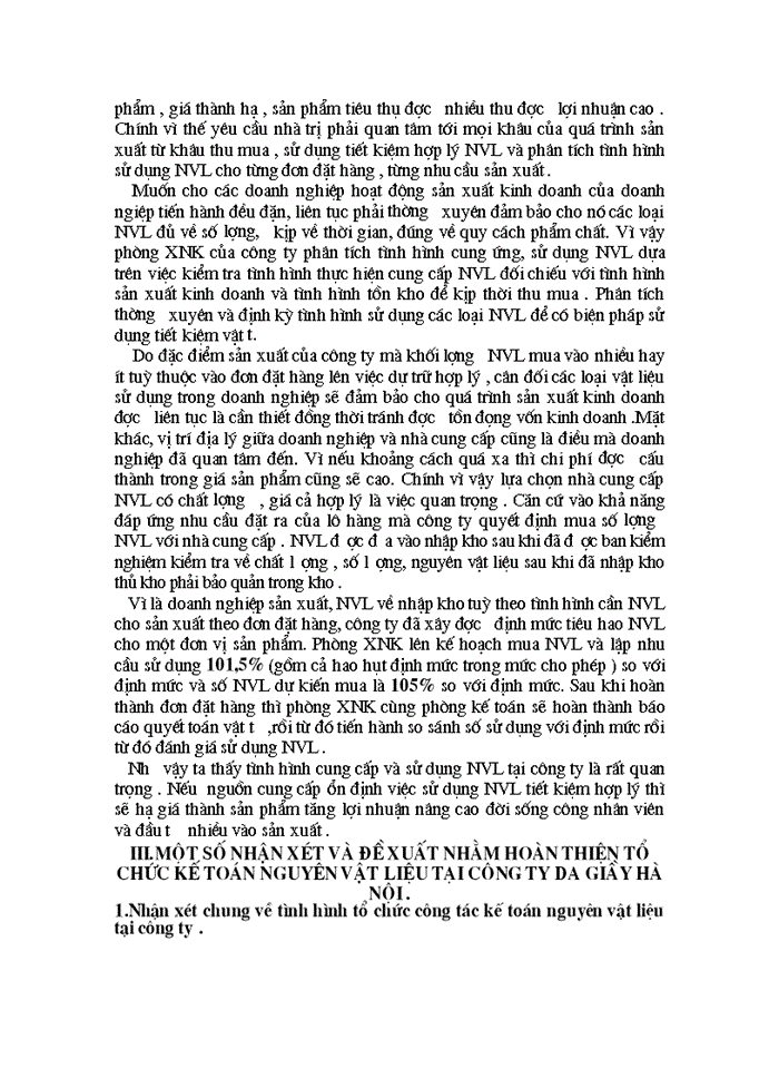 image for page Tổ chức công tác Kế toán Nguyên vật liệu và phân tích tình hình cung cấp sử dụng Nguyên vật liệu tại Công ty Da giầy Hà Nội
