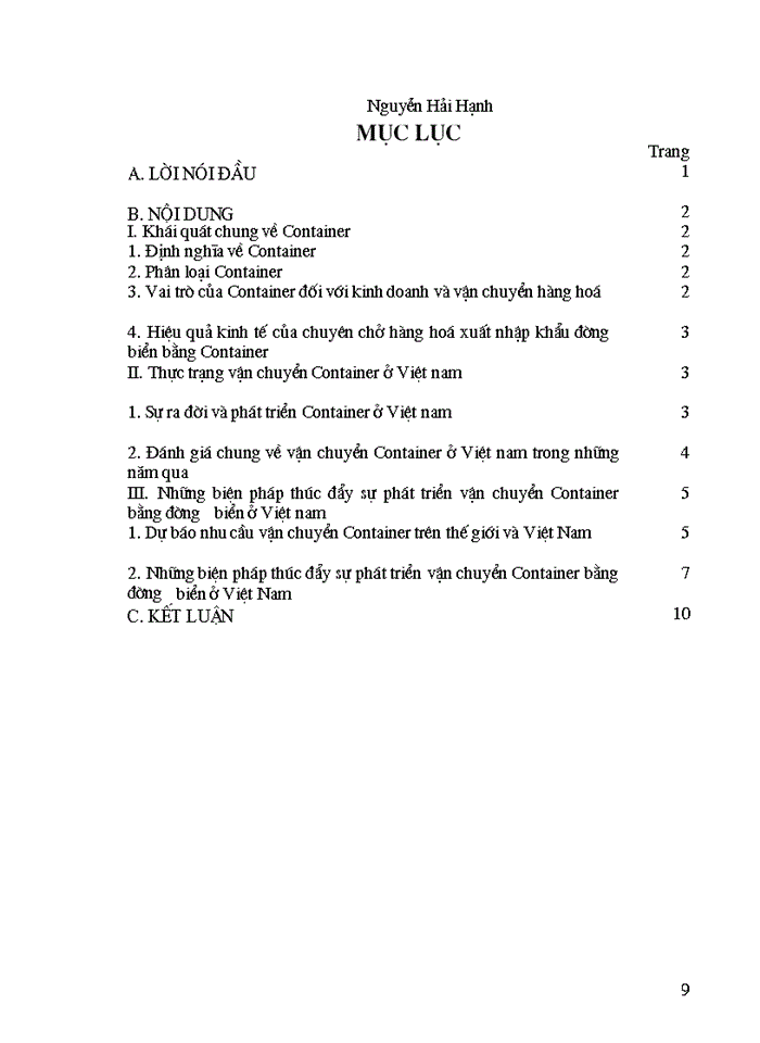 image for page Vấn đề vận tải hàng hóa đường biển những biện pháp phát triển Container bằng đường biển ở Việt Nam