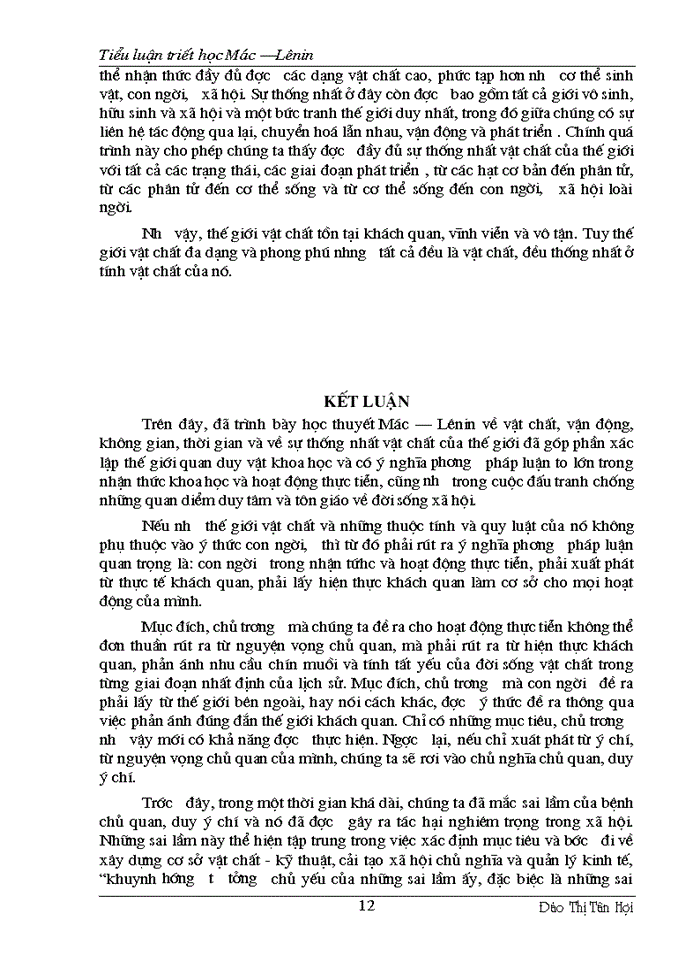 image for page Triết mác Tiểu luận triết học Mác Lênin