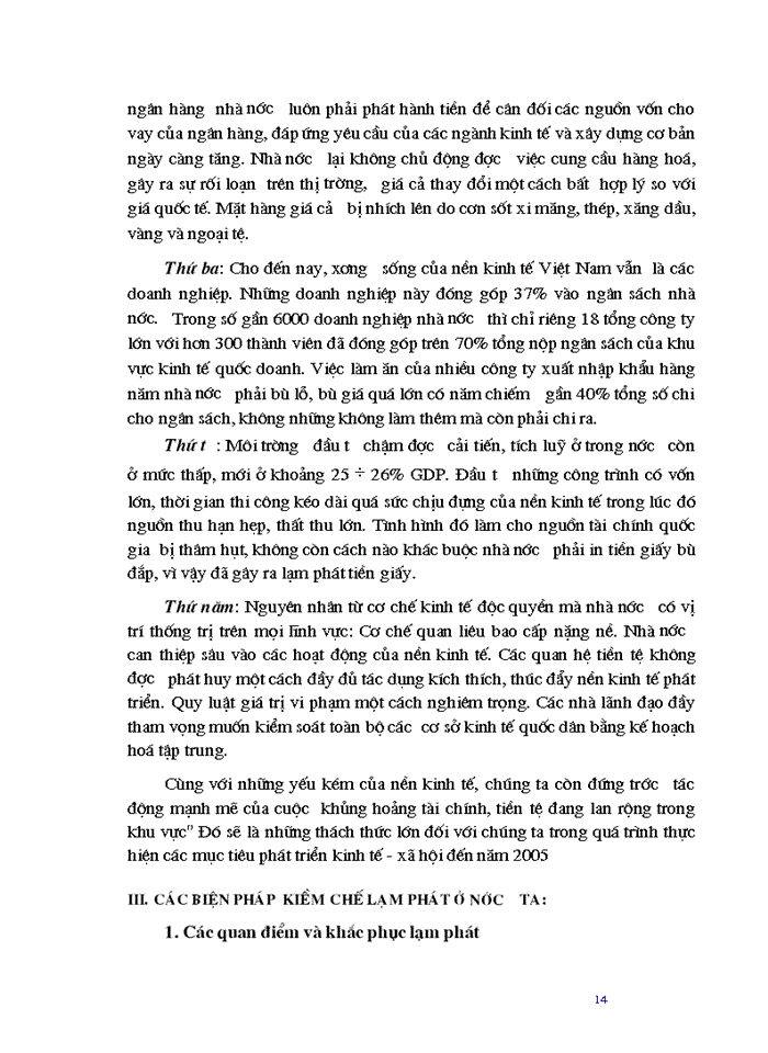 image for page Lạm phát và biện pháp khắc phục ở Việt Nam