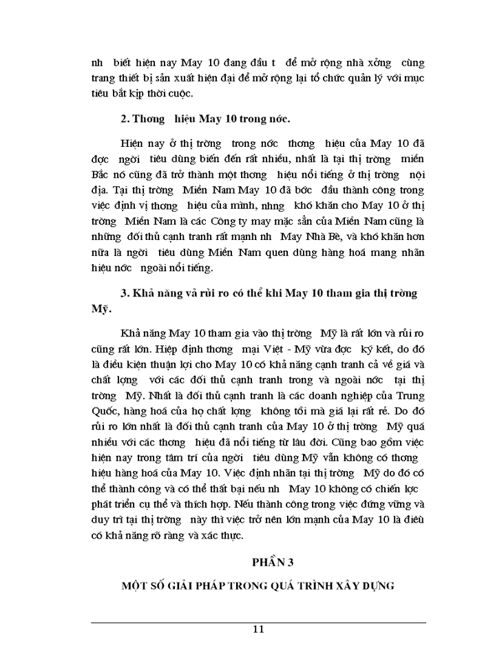 image for page Thương hiệu cho sản phẩm áo sơ mi may sẵn của Công ty May 10 Xuất khẩu sang thị trường Mỹ
