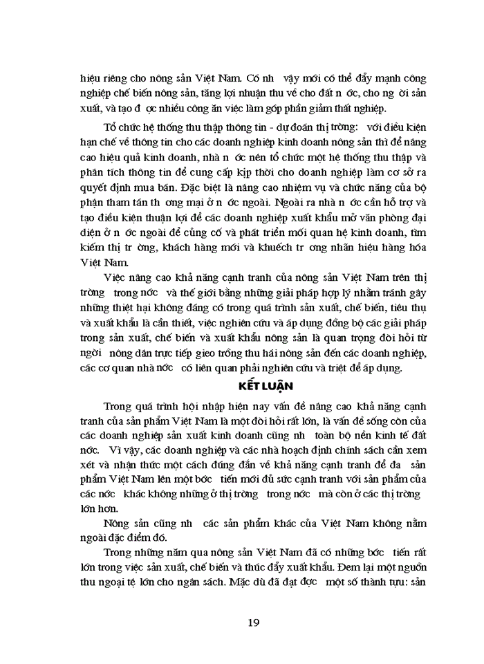 image for page Thực trạng cạnh tranh của hàng nông sản Việt Nam trên thị trường