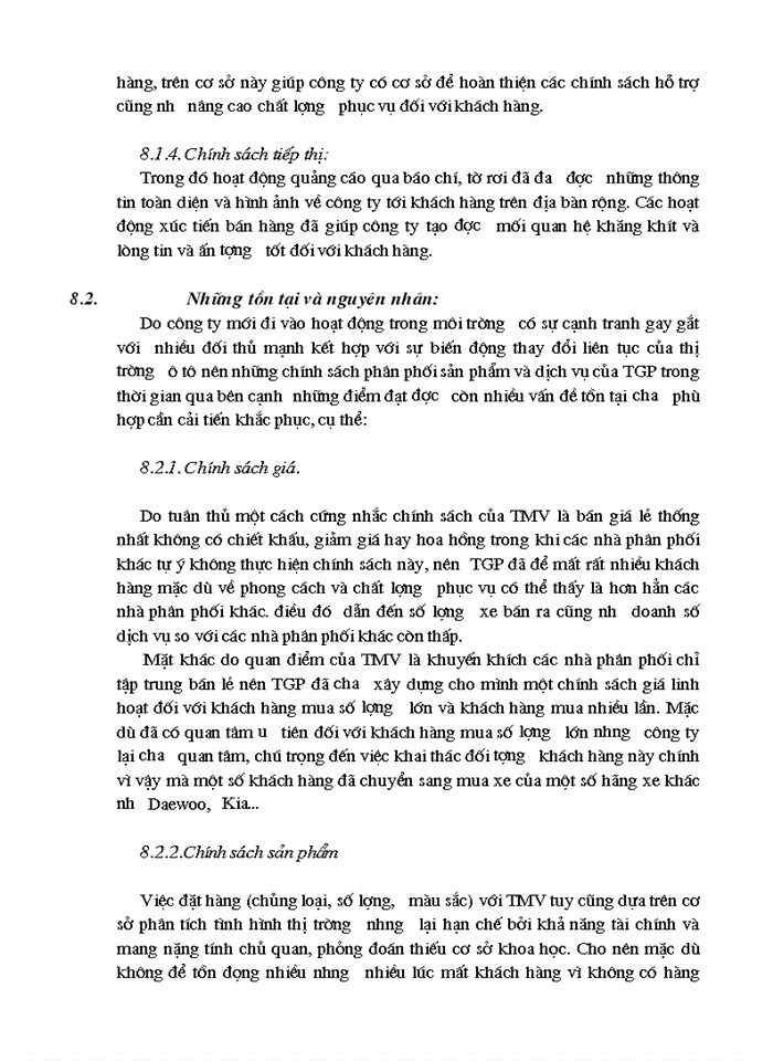 image for page Bàn về một vài Giải pháp nhằm mở rộng thị trường tiêu thụ xe Ô tô ở Công ty liên doanh TOYOTA Giải phóng