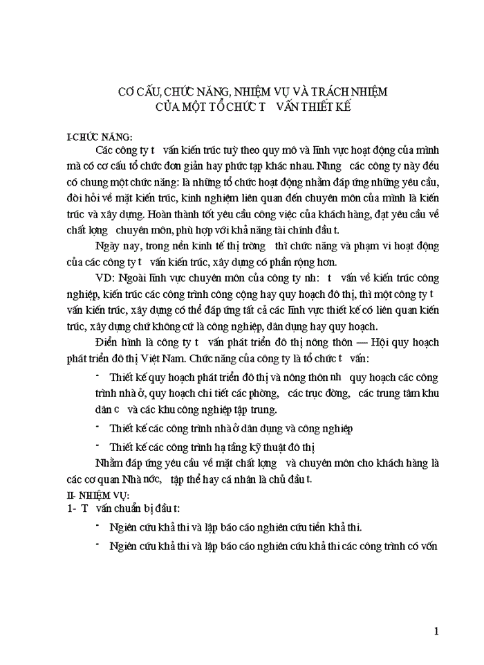 image for page Cơ cấu chức năng nhiệm vụ và trách nhiệm của một tổ chức tư vấn thiết kế