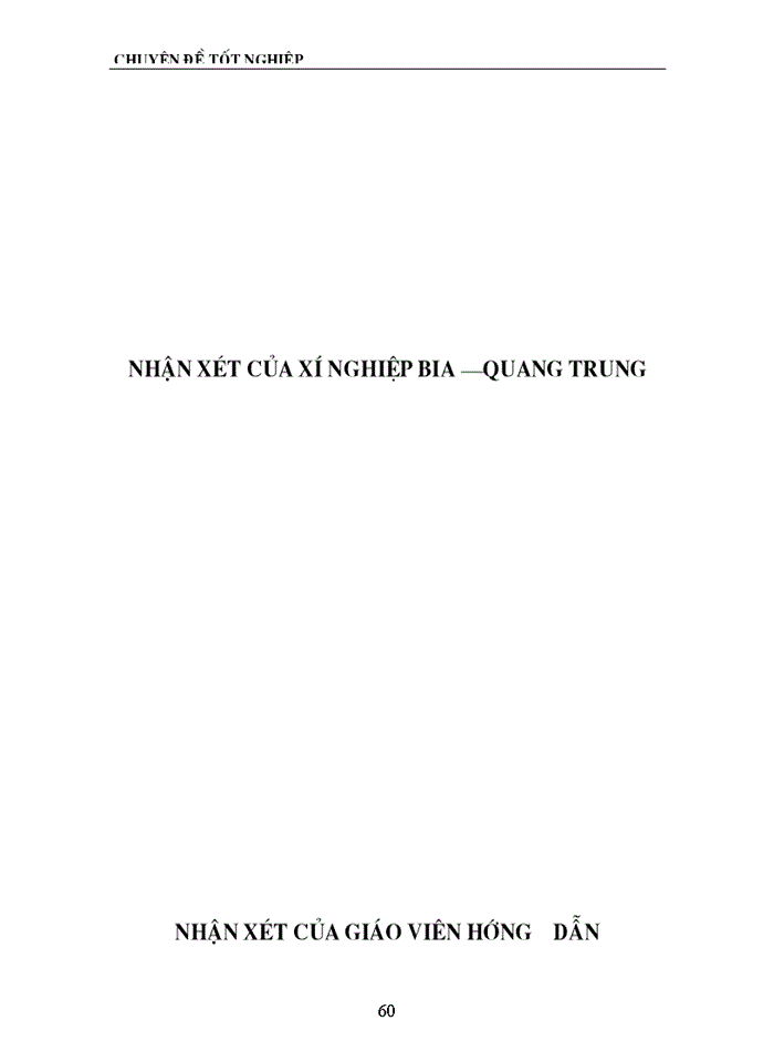 image for page Tổ chức hạch toán thành phẩm và Tiêu thụ Thành phẩm ở xí nghiệp Bia- Quang Trung