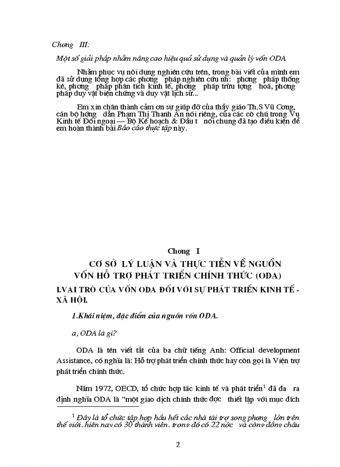 Một số Giải pháp tăng cường thu hút và sử dụng vốn ODA ở Việt Nam giai đoạn 2001 - 2005