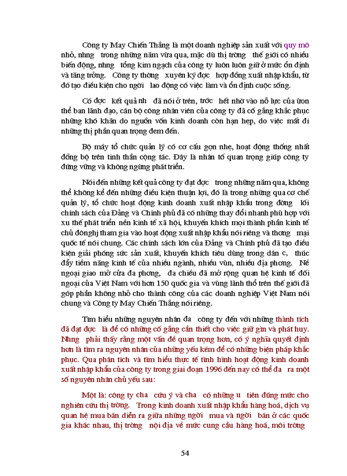 image for page Giải pháp thúc đẩy hoạt động Kinh doanh Xuất nhập khẩu của Công ty may Chiến Thắng