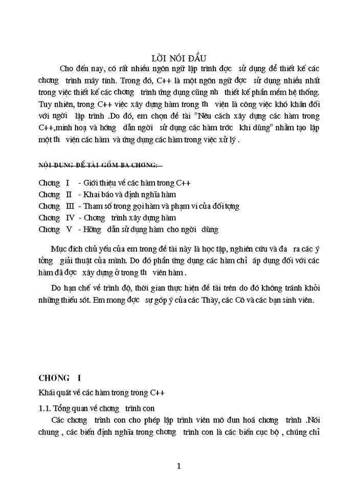 image for page Nêu cách Xây dựng các hàm trong C minh hoạ và hướng dẫn người sử dụng các hàm trước khi dùng