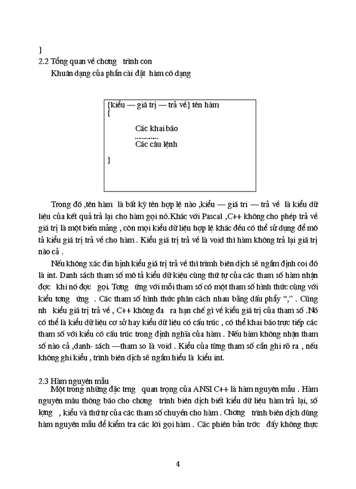 image for page Nêu cách Xây dựng các hàm trong C minh hoạ và hướng dẫn người sử dụng các hàm trước khi dùng