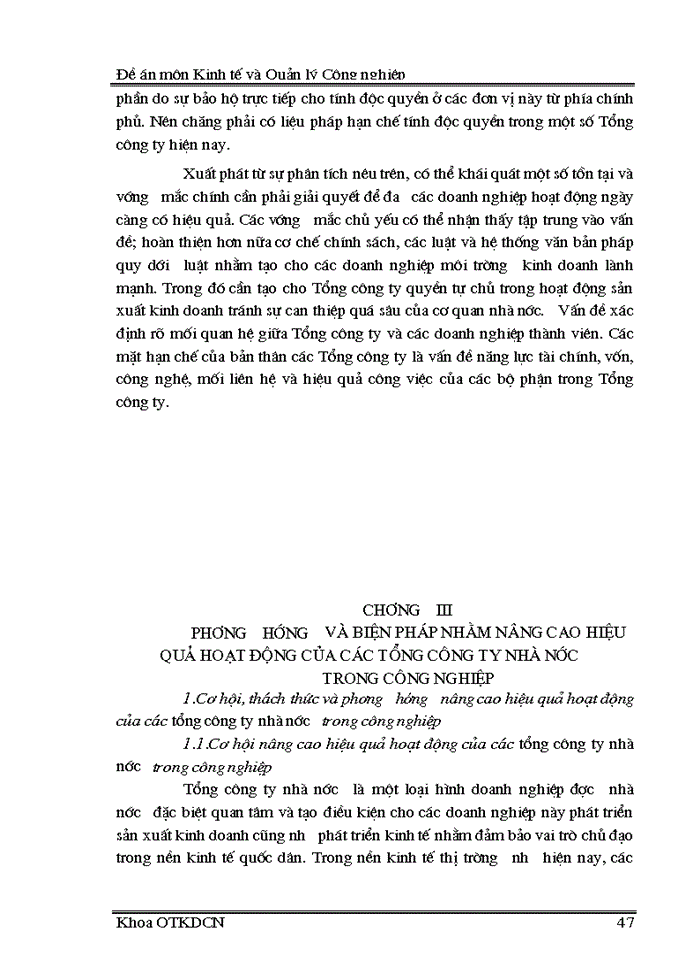 image for page Đánh giá hiệu quả hoạt động của cáC tổng Công ty nhà nước trong Công nghiệp thời gian qua
