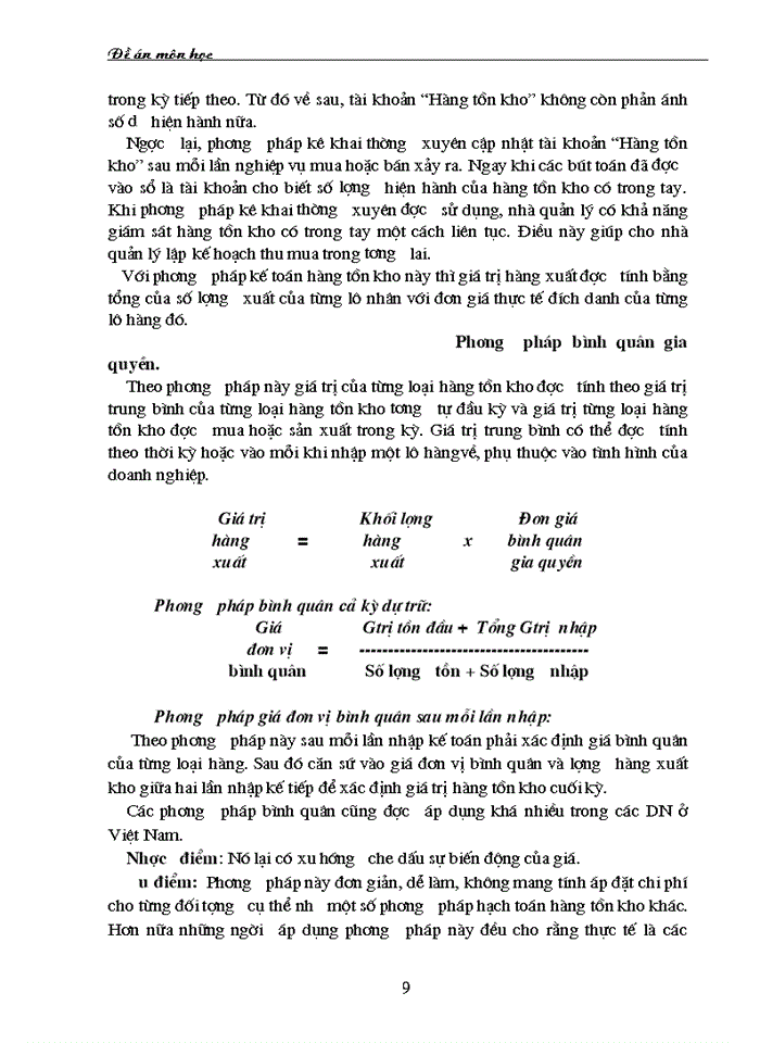 image for page Bàn về hệ thống nguyên tắc và phương pháp tính giá hàng tồn kho trong Doanh nghiệp