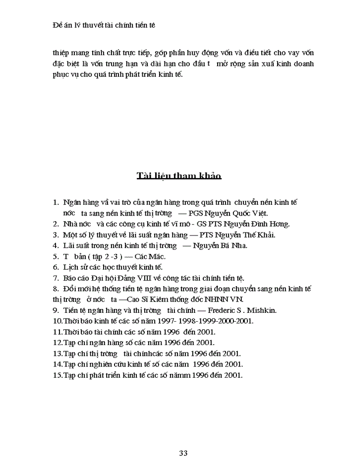 image for page Khái quát quá trình cải cách lãi suất tín dụng và tác động của nó tới quá trình phát triển kinh tế ở Việt Nam trong giai đoạn vừa qua