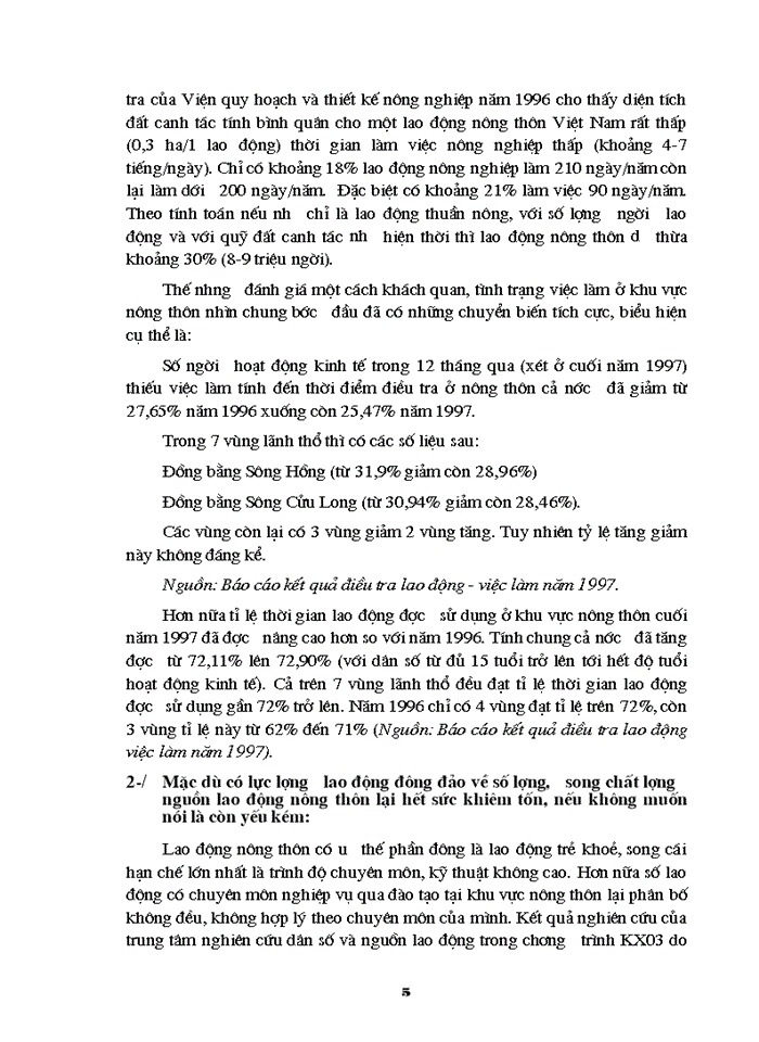 image for page Những vấn đề cơ bản về việc làm và ảnh hưởng của việc làm ở Nông thôn tới phát triển kinh tế Xã hội nước ta