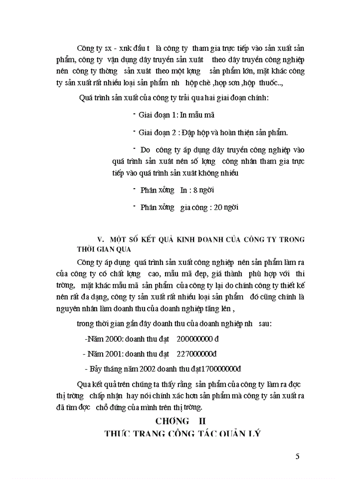 image for page Quản lý phân tích Chi phí sản xuất và tính Giá thành sản phẩm ở Công ty sản xuất - Xuất nhập khẩu Đầu tư