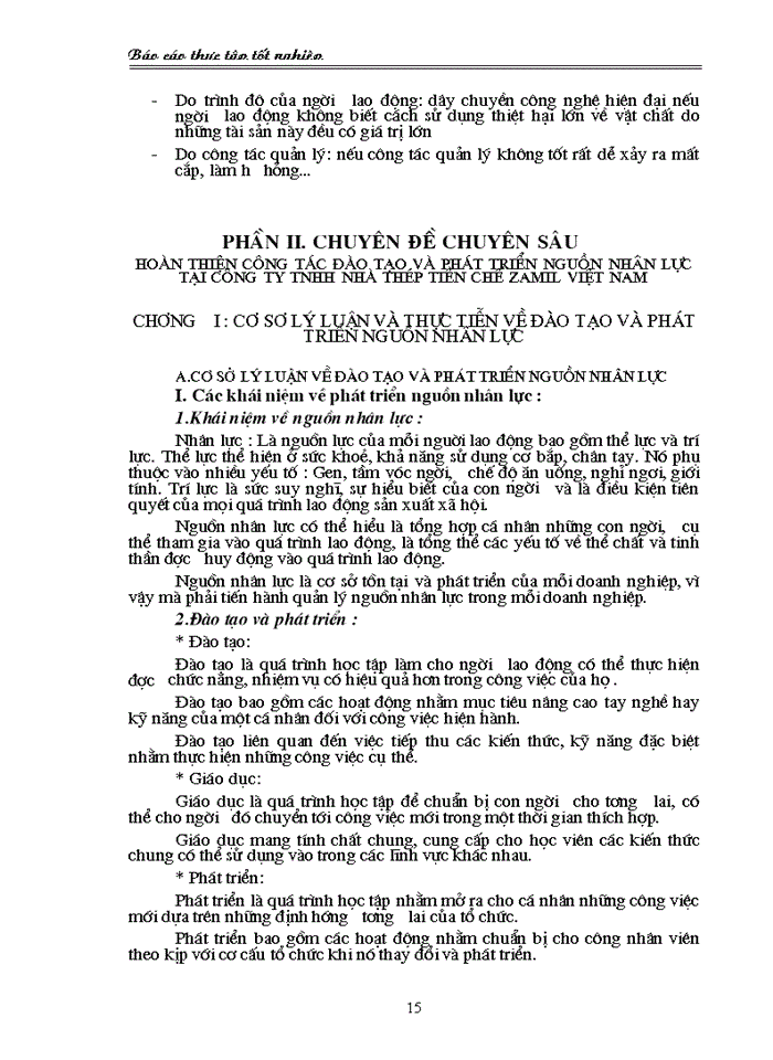 image for page Hoàn thiện công tác đào tạo và phát triển nguồn nhân lực tại Công ty Trách nhiệm Hữu hạn Nhà thép Tiền chế Zamil Việt Nam