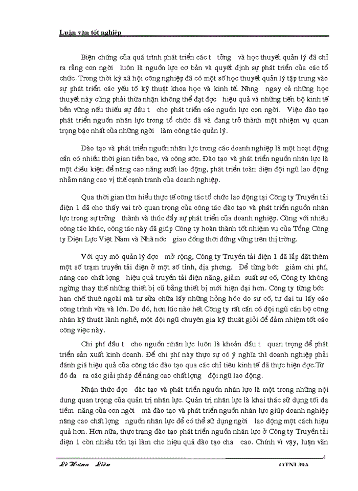 image for page Một số Giải pháp nâng cao hiệu quả của công tác đào tạo và phát triển nguồn nhân lực ở Công ty Truyền tải Điện