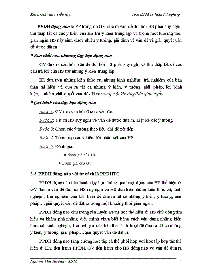 image for page Nghiên cứu việc vận dụng phương pháp dạy học động nóo trong phân môn Luyện từ và câu lớp 5 ở Tiểu học