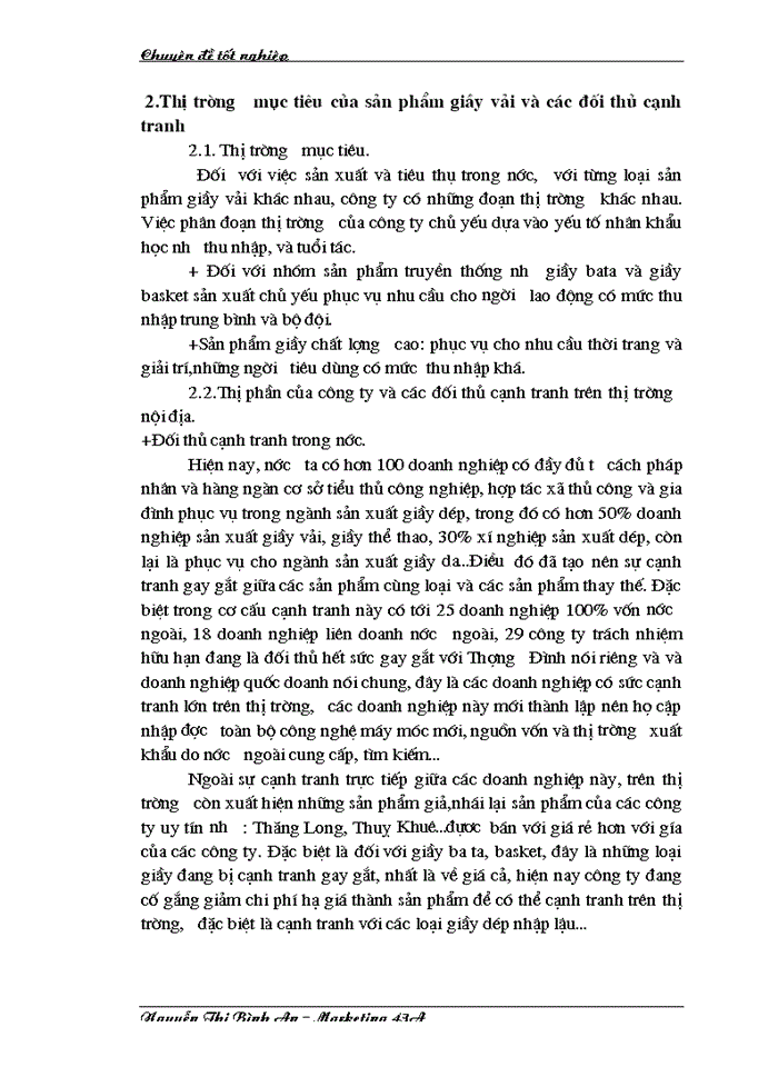image for page Một số Giải pháp Marketing nhằm nâng cao khả năng cạnh tranh cho sản phẩm giầy vải trên thị trường nội địa của Công ty giầy Thượng Đình