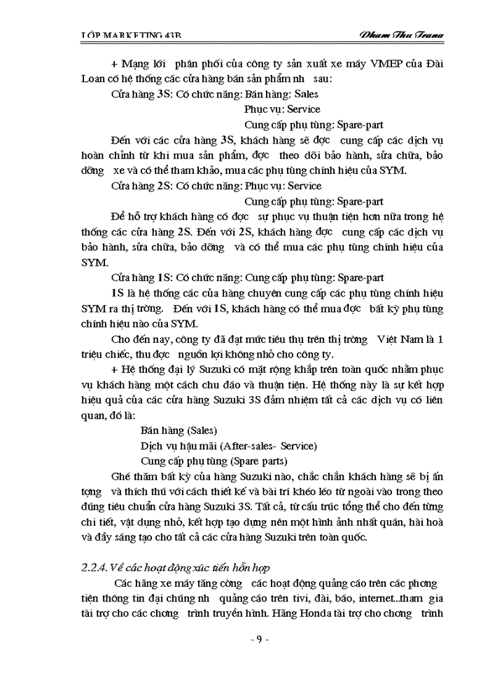 image for page Thực trạng khai thác thị trường xe máy của Công ty TRADIMEXCO Hải Phòng