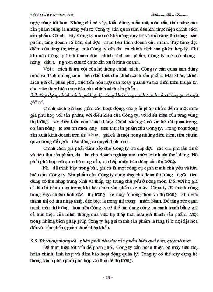 image for page Thực trạng khai thác thị trường xe máy của Công ty TRADIMEXCO Hải Phòng