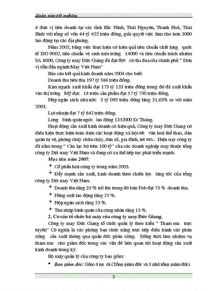 image for page Tình hình thực tế công tác tổ chức Kế toán tập hợp Chi phí sản xuất và tính Giá thành sản phẩm tại Công ty may Đức Giang