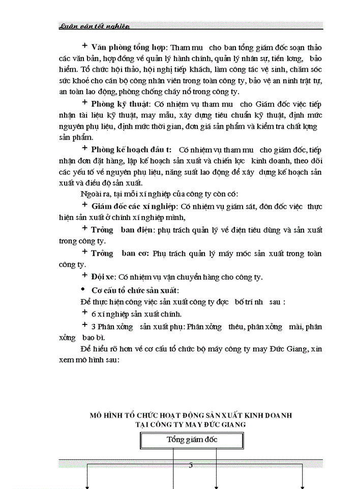 image for page Tình hình thực tế công tác tổ chức Kế toán tập hợp Chi phí sản xuất và tính Giá thành sản phẩm tại Công ty may Đức Giang