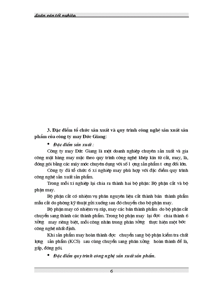 image for page Tình hình thực tế công tác tổ chức Kế toán tập hợp Chi phí sản xuất và tính Giá thành sản phẩm tại Công ty may Đức Giang